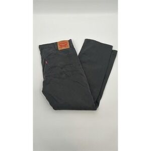 Levis 514 Straight Fit Pants Mens 38x30 Charcoal Gray Cotton Blend 00514-1922